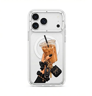 قاب قهوه خنک Cool Coffee با مگ سیف قاب ناب ghabnaab آیفون
